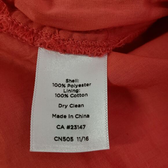 Talbots Top Womens Sz 10 Coral Fringe Sleeveless Crochet Lace Shell Blouse Tiere - Picture 9 of 10